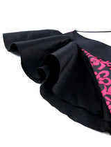 AOMEIDRESS Elegant Print Party Church Dress with Short Ruffle Sleeve