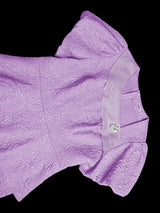 AOMEIDRESS Elegant Purple Jacquard Peplum Dress for Wedding Church