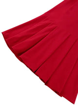 AOMEIDRESS Elegant Red Mermaid Church Party Dress With Waist Belt
