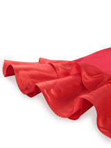 AOMEIDRESS Elegant Red Ruffle Hem Dress For Evening Party Birthday