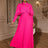 AOMEIDRESS Elegant Rose A Line Pleated Party Dress with Fringe Bolero Rose / S