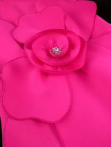 AOMEIDRESS Elegant Rose Mini A Line Dress For Wedding Guest 3D Flower