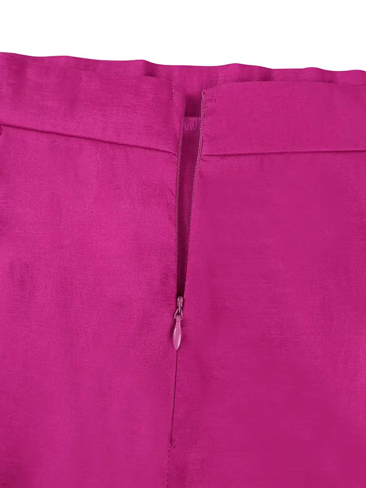 AOMEIDRESS Elegant Rose Package Hip Skirt High Waist Tierred Ruffles