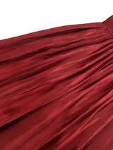 AOMEIDRESS Elegant Satin Maxi A Line Weddding Guests Dress Puff Sleeve