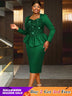 AOMEIDRESS Elegant Shiny Sequin Peplum Dress For Wedding Party Evening DG / S