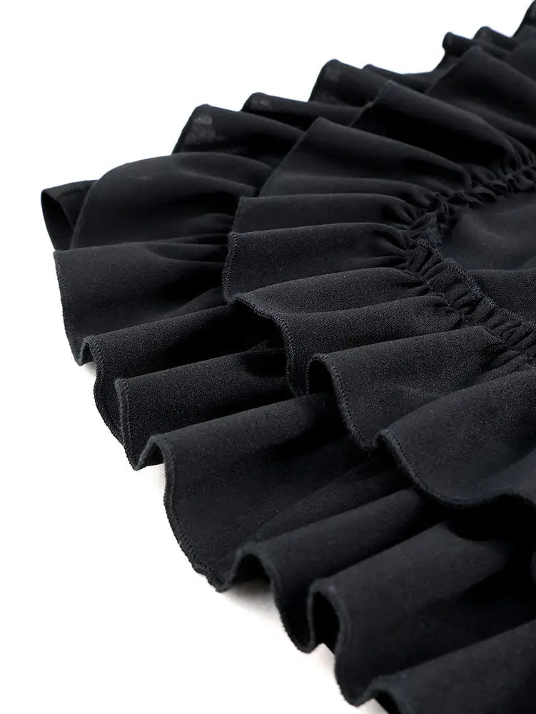 AOMEIDRESS Elegant Sleeveless Bodycon Dress Ruffle Cocktail Party