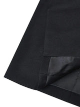 AOMEIDRESS Elegant Slim Black Women Double Buttons Blazer Mini Dress