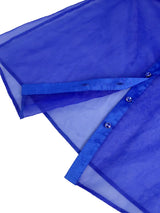 AOMEIDRESS Elegant Two Piece Set Sheer Mesh Puff Sleeve Evening Party