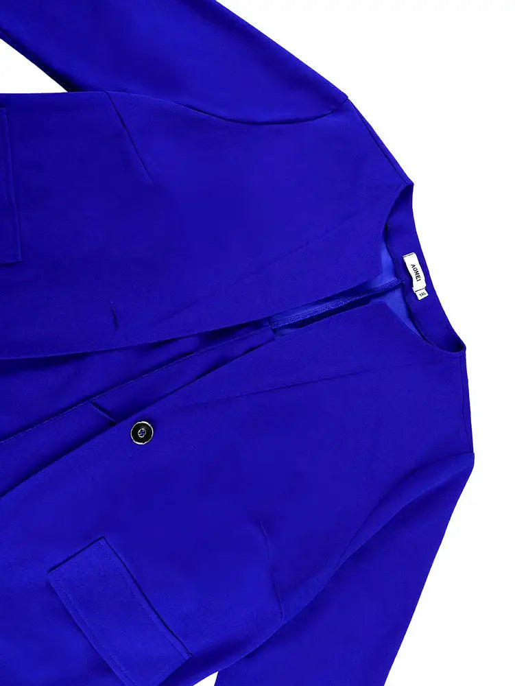 AOMEIDRESS Elegant Two Piece Suit Set with Halter Dress Office Wear