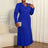 AOMEIDRESS Elegant Two Piece Suit Set with Halter Dress Office Wear Blue / L