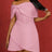 AOMEIDRESS Elegant Wedding Guest Mini A Line Dresses Off Shoulder Bow Pink / S