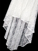 AOMEIDRESS Elegant White A Line Lace Strapless Dress For Bridal Shower