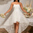 AOMEIDRESS Elegant White A Line Lace Strapless Dress For Bridal Shower White / S