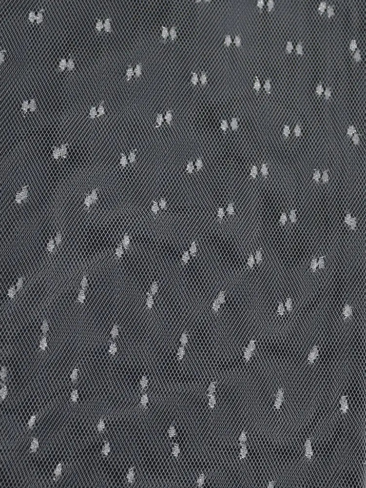 AOMEIDRESS Elegant White A Line Polka Dot Mesh Dress for Bridal Shower