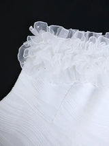 AOMEIDRESS Elegant White One Shoulder Mermaid Dress for Bridal Shower