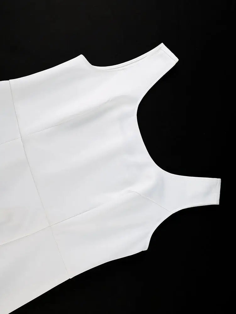 AOMEIDRESS Elegant White Two Pieces Set with Lace Cape for Party