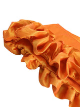 AOMEIDRESS Elegant Women Bodycon Skirt Wavy Ruffles Hem Party Evening
