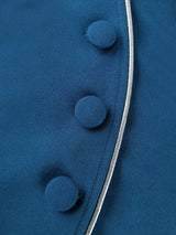 AOMEIDRESS Elegant Women Church Top V Neck Long Sleeves Trim Peplum