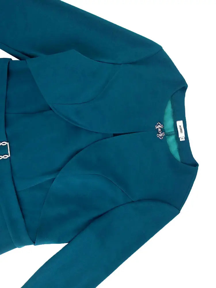 AOMEIDRESS Elegant Women Two Pieces Set Sleeveless Dress With Bolero