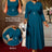 AOMEIDRESS Elegant Women Two Pieces Set Sleeveless Dress With Bolero PeacockBlue / S