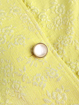 AOMEIDRESS Elegant Yellow Jacquard Blazer Dress Long Sleeve Gowns