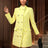 AOMEIDRESS Elegant Yellow Jacquard Blazer Dress Long Sleeve Gowns Yellow / S