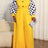 AOMEIDRESS Elegant Yellow Wide Leg Jumpsuit Contrast Dot Puff Sleeves Yellow / L