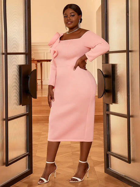 AOMEIDRESS Evening Luxury Dress 2025 Formal Party Dress Woman Elegant Pink / S