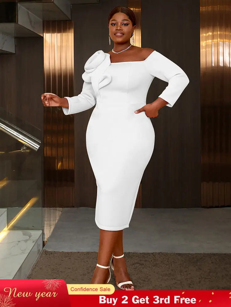 AOMEIDRESS Evening Luxury Dress 2025 Formal Party Dress Woman Elegant White / S