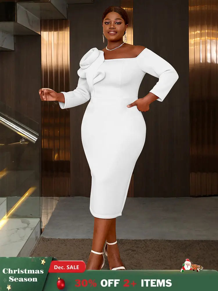 AOMEIDRESS Evening Luxury Dress 2025 Formal Party Dress Woman Elegant White / S