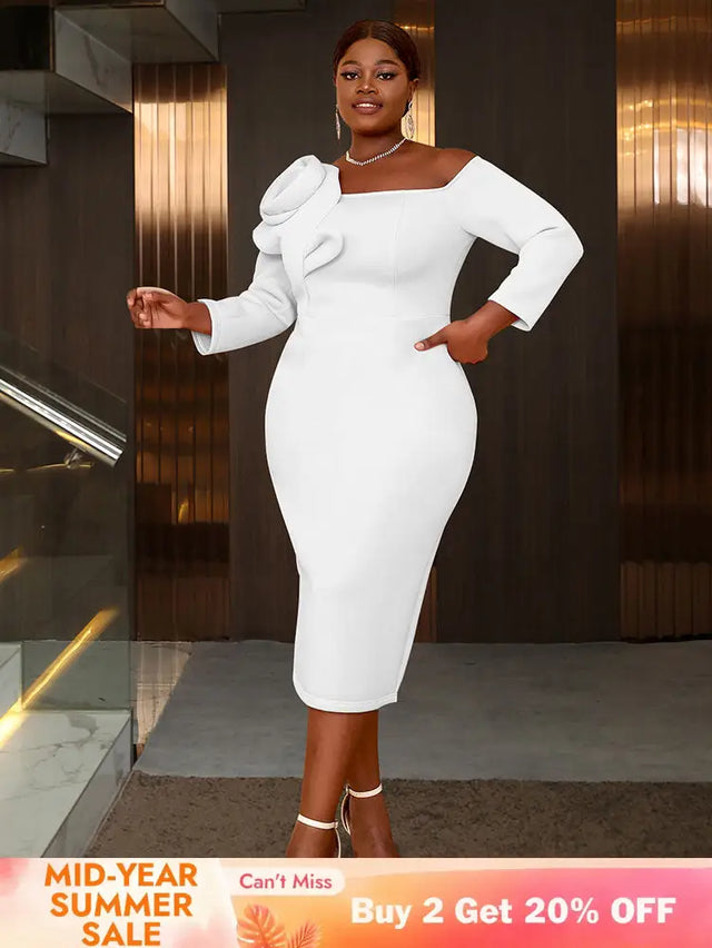 AOMEIDRESS Evening Luxury Dress 2025 Formal Party Dress Woman Elegant White / S