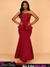 AOMEIDRESS Evening Occasional Dresses for Women 2025 Elegant Classy Wine / S