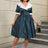 AOMEIDRESS Floral Print Turn Down Collar Short Sleeve A Line Dress
