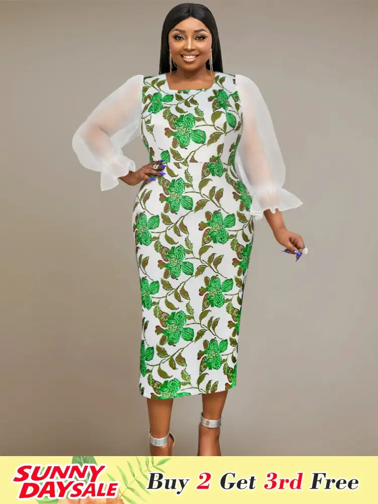 square collar parinted dresses for women