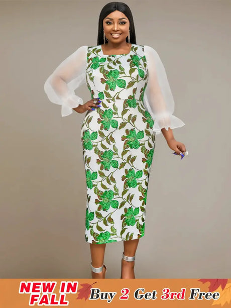 square collar parinted dresses for women