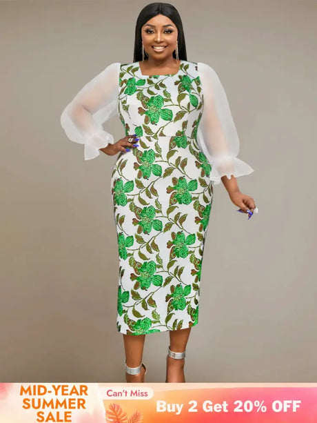 square collar parinted dresses for women