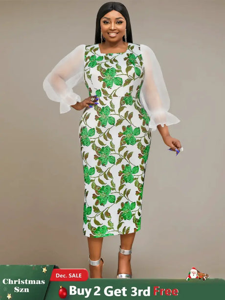 square collar parinted dresses for women