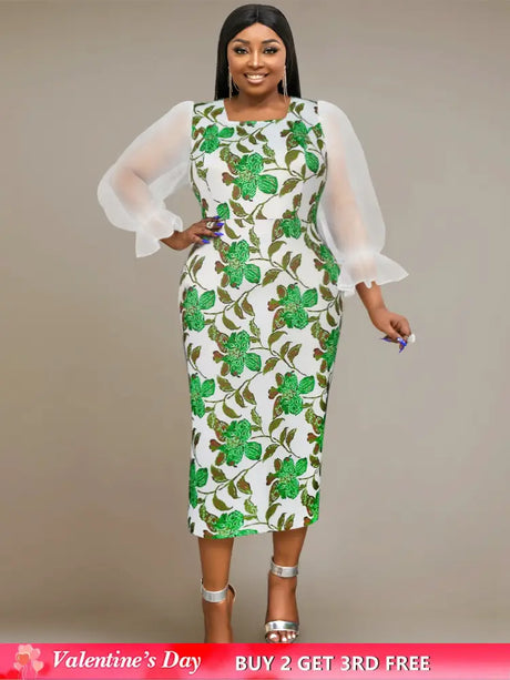 square collar parinted dresses for women