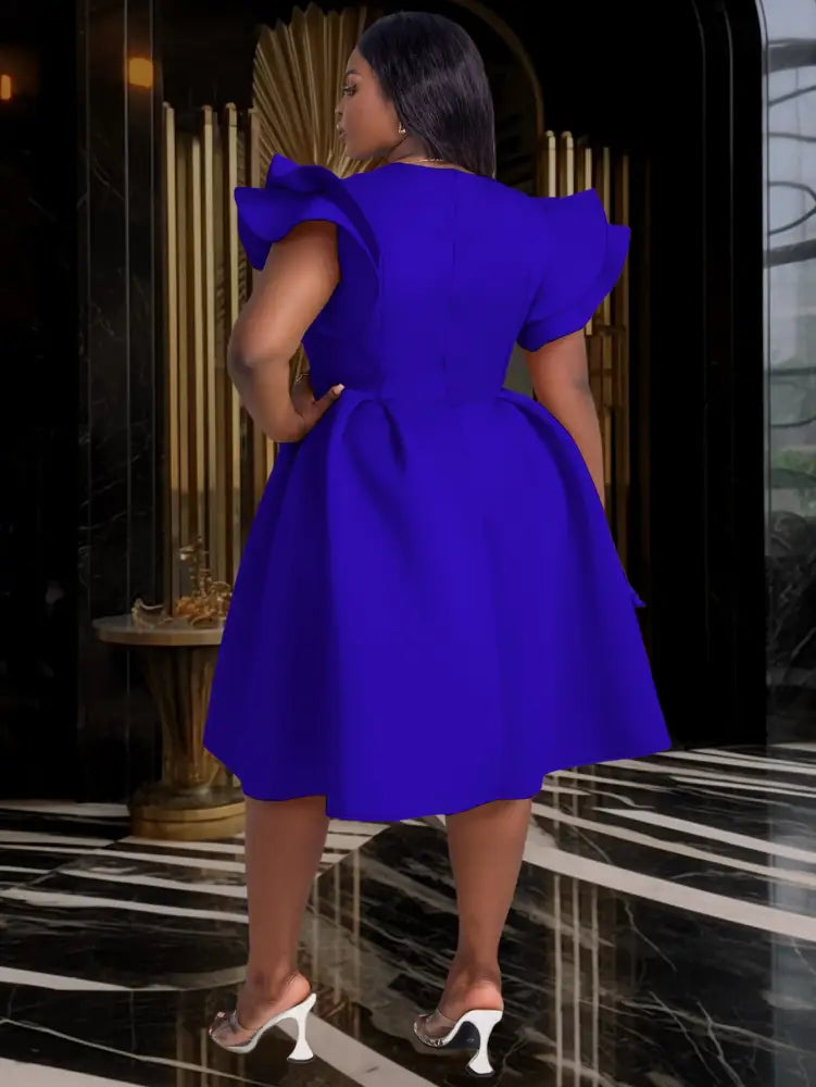 AOMEIDRESS Flying Sleeve Short A-Line Dress for Women
