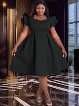 AOMEIDRESS Women’s Short A-Line Dress Featuring Flying Sleeves
