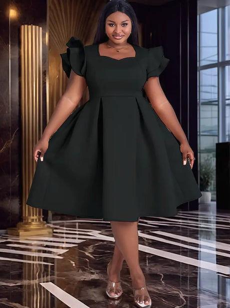 AOMEIDRESS Women’s Short A-Line Dress Featuring Flying Sleeves
