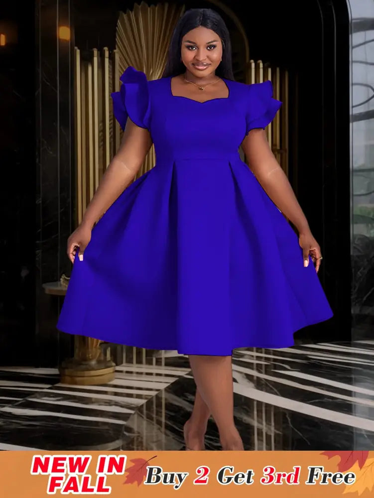 AOMEIDRESS Flying Sleeve Short A Line Dress For Women  