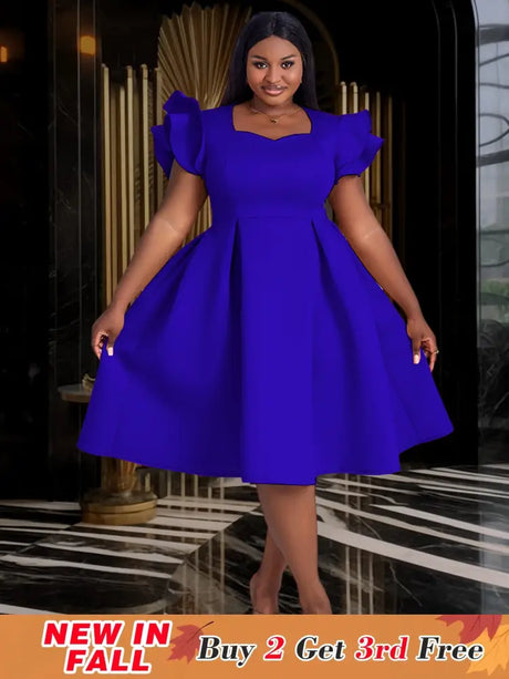AOMEIDRESS Flying Sleeve Short A Line Dress For Women  