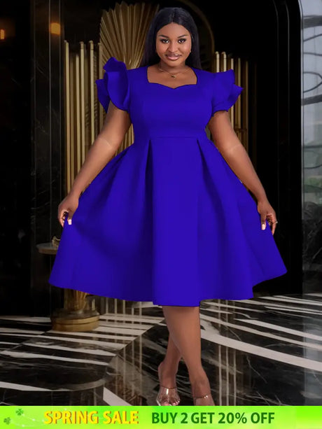 AOMEIDRESS Flying Sleeve Short A Line Dress For Women  