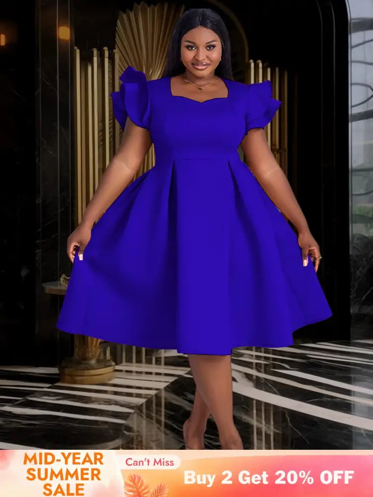 AOMEIDRESS Flying Sleeve Short A Line Dress For Women  