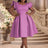 AOMEIDRESS Flying Sleeve Short A Line Dress For Women Lavender / S