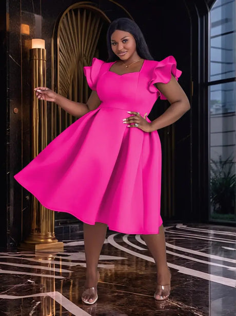 Flying Sleeve Short A-Line Dress