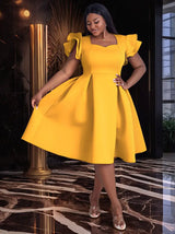 AOMEIDRESS Elegant Flying Sleeve Short A-Line Dress Women’s
