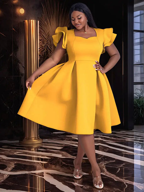 AOMEIDRESS Elegant Flying Sleeve Short A-Line Dress Women’s
