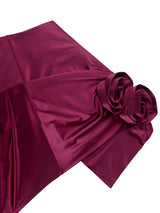 AOMEIDRESS Formal Summer Wedding Guest Dresses 3D Flower One Shoulder